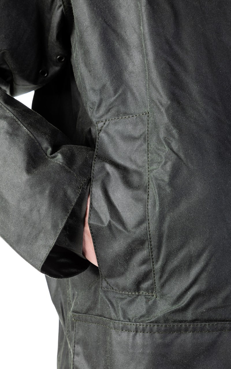 Barbour Border Wax Jacket Sage