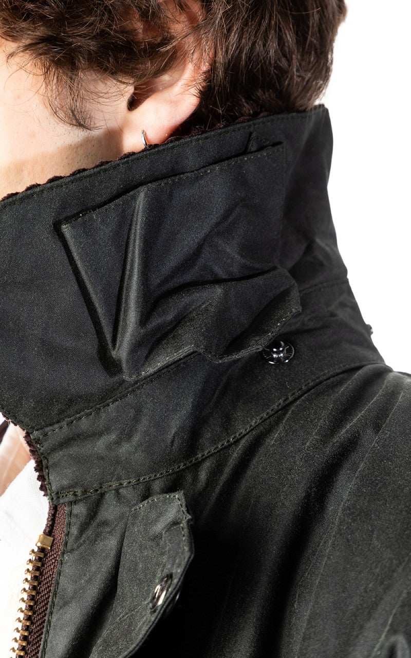 Barbour Border Wax Jacket Sage