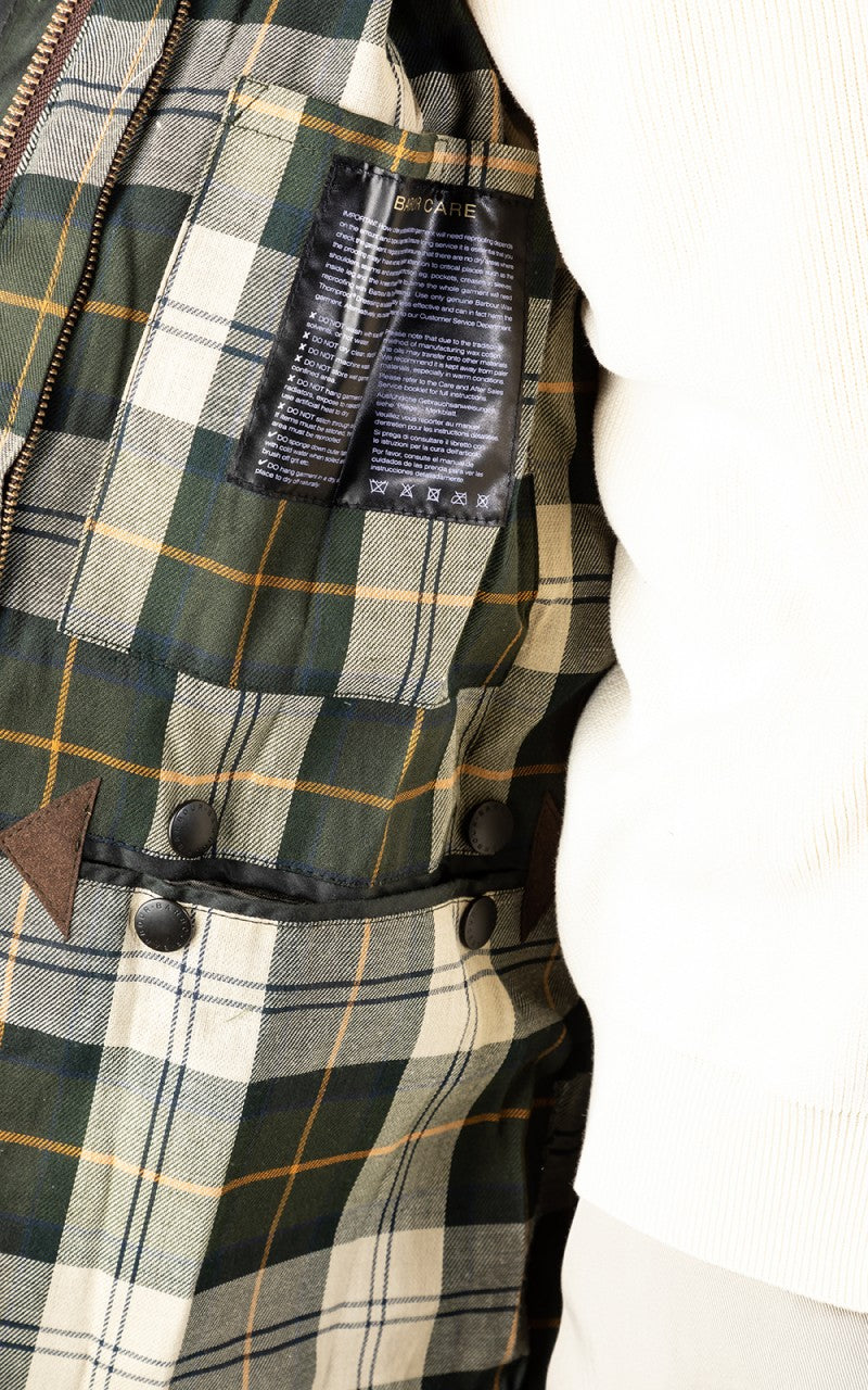 Barbour Border Wax Jacket Sage