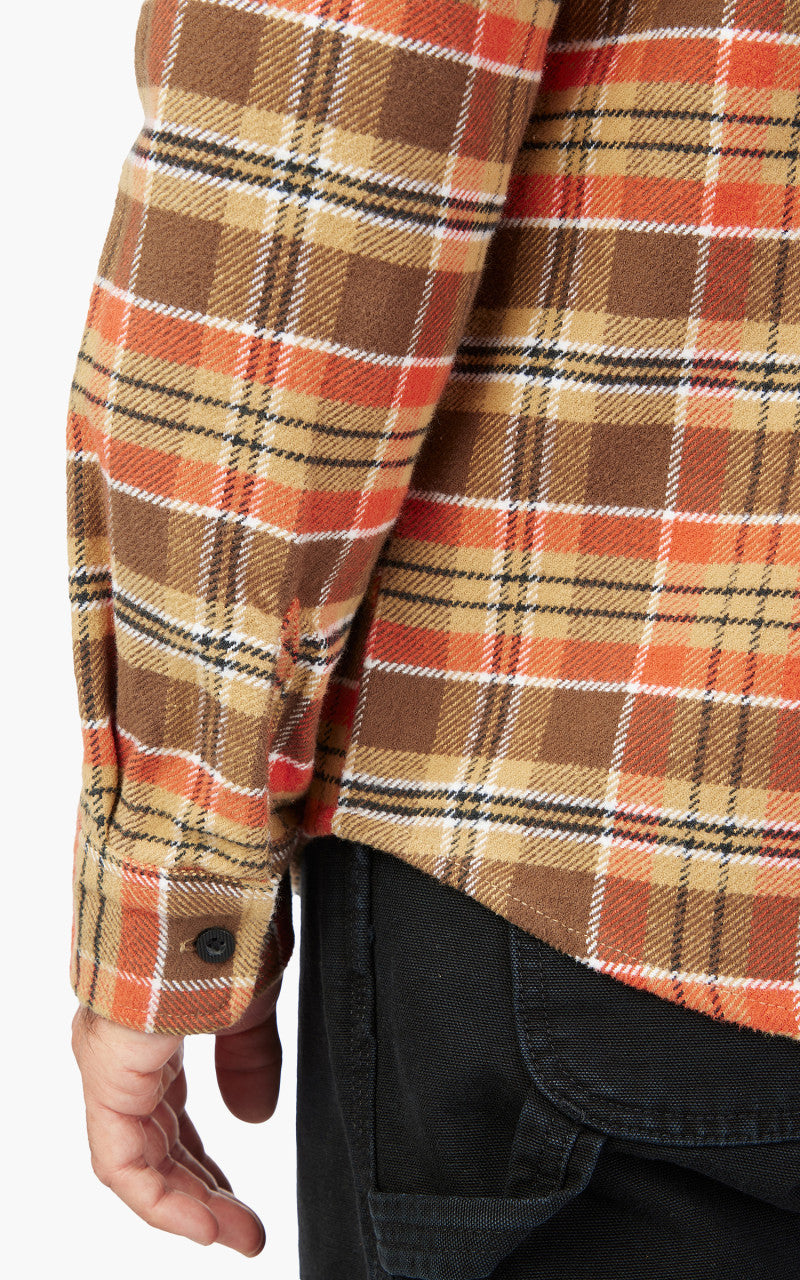 Brixton Bowery Heavy Weight L/S Flannel Desert Palm/Antelope/Burnt Red