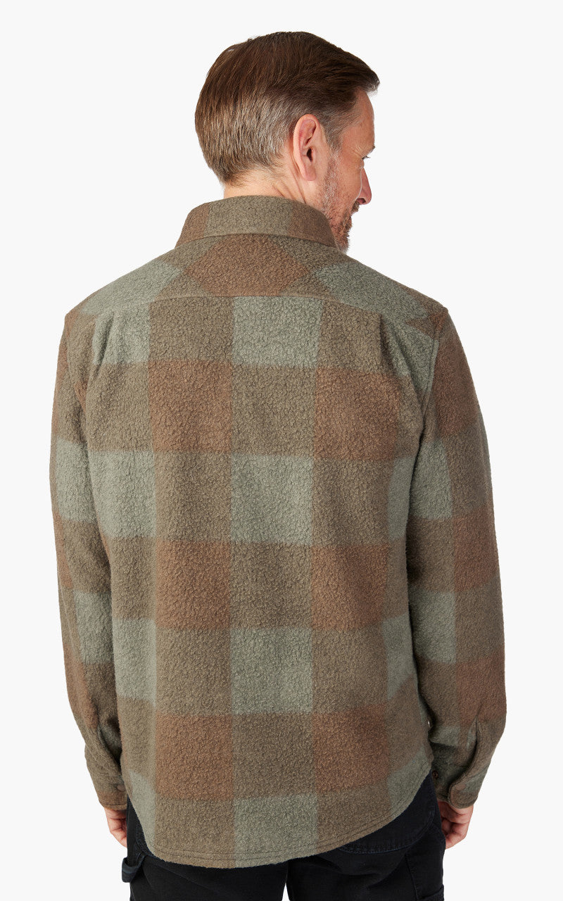Brixton Bowery L/S Arctic Stretch Fleece Bison/Olive Surplus