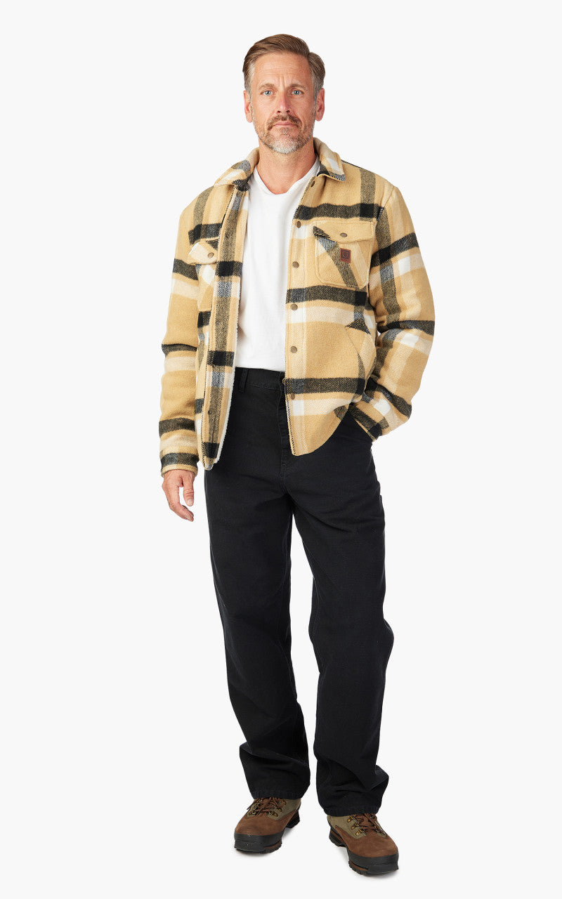 Brixton Durham Lined Jacket Antelope/Off White/Black