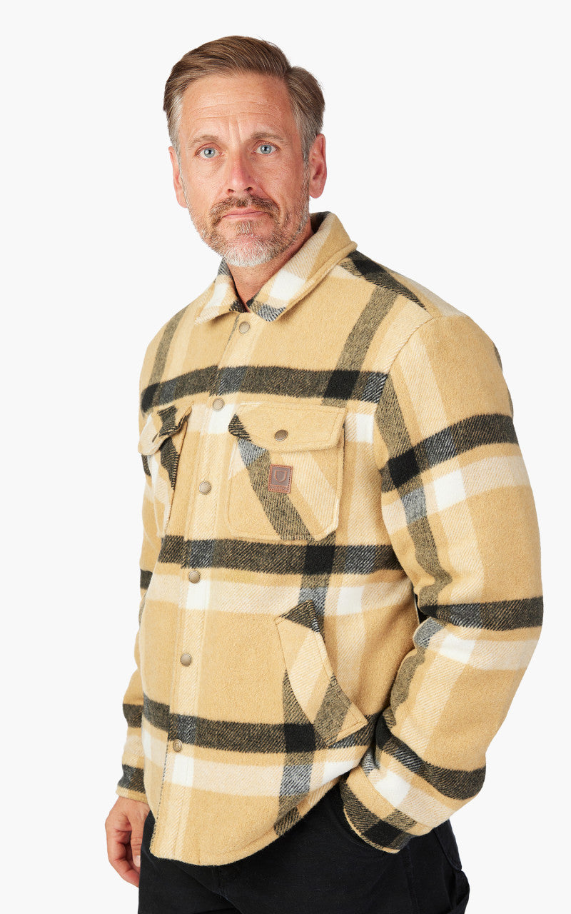 Brixton Durham Lined Jacket Antelope/Off White/Black