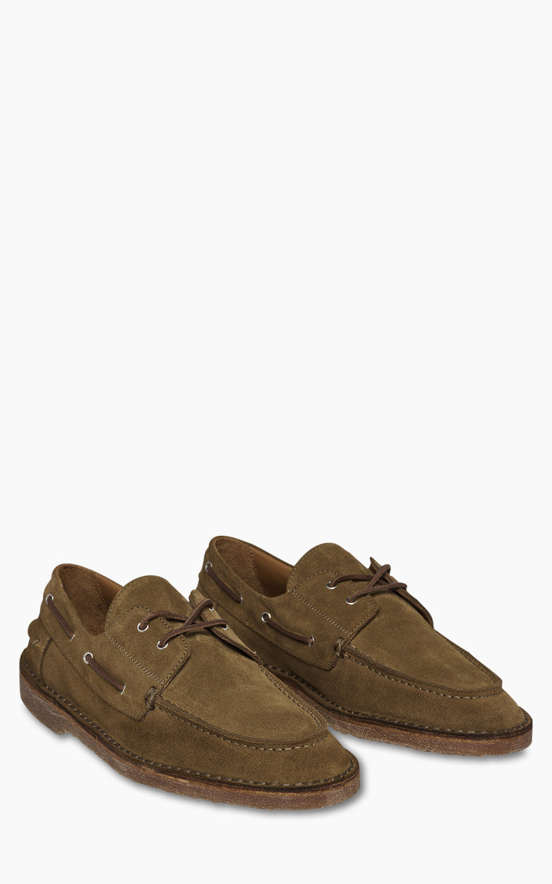 Buttero B9322 Argentario Boat Shoes Suede Curry