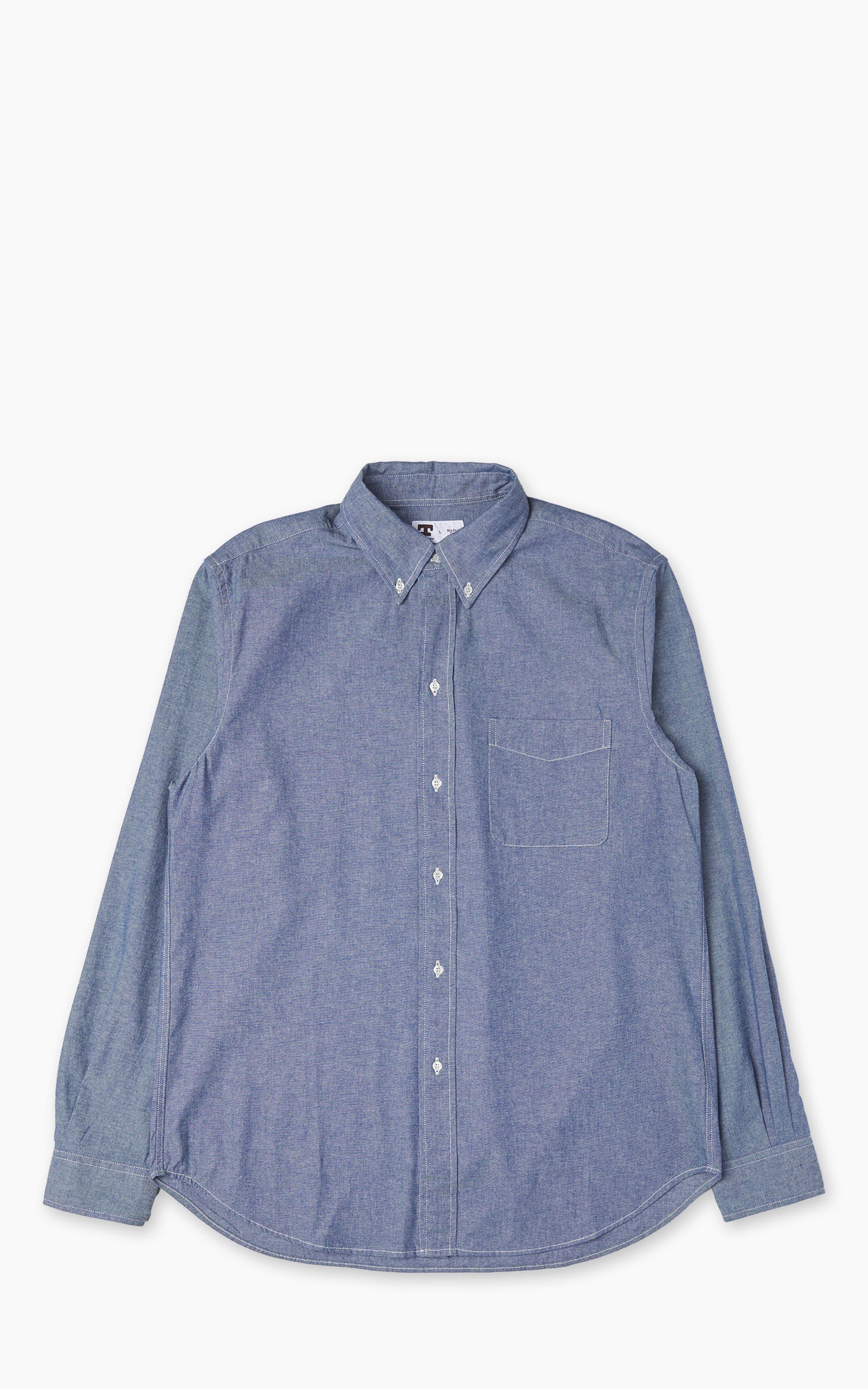 Tellason Button Down Shirt Chambray Light Blue