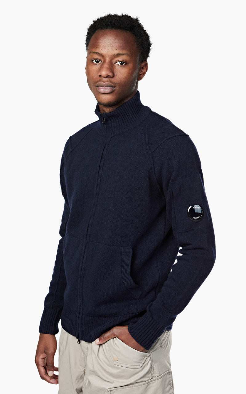 C.P. Company Lambswool Zip Jumper Total Eclipse