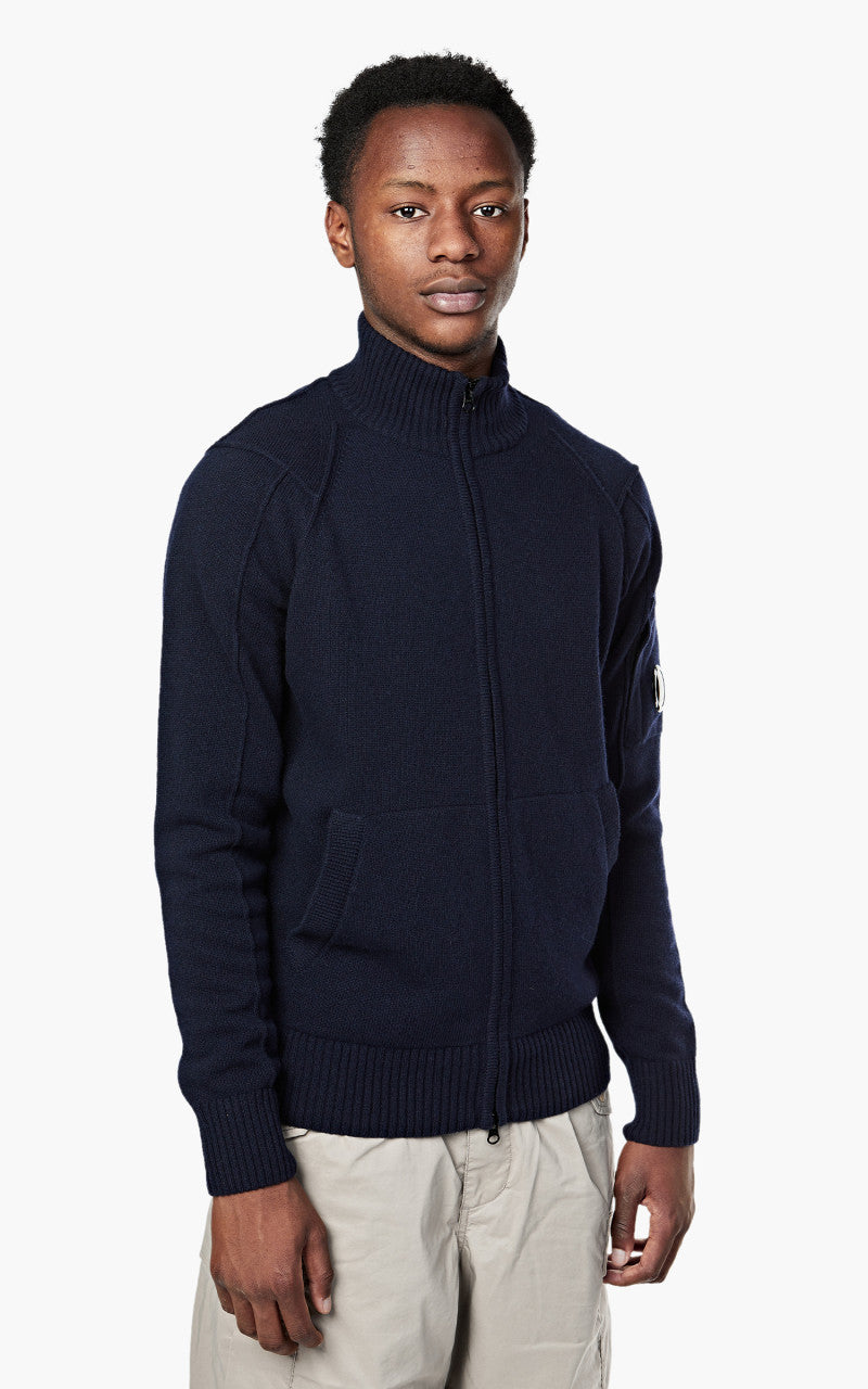 C.P. Company Lambswool Zip Jumper Total Eclipse