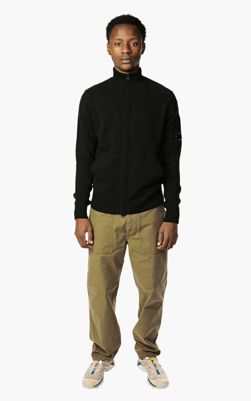 C.P. Company Lambswool Zip Jumper Black