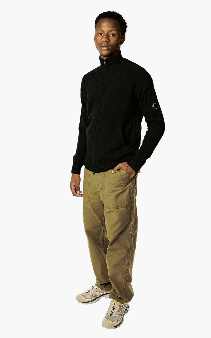 C.P. Company Lambswool Zip Jumper Black