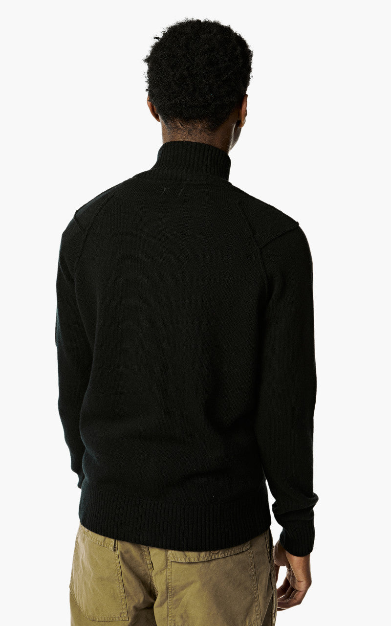 C.P. Company Lambswool Zip Jumper Black