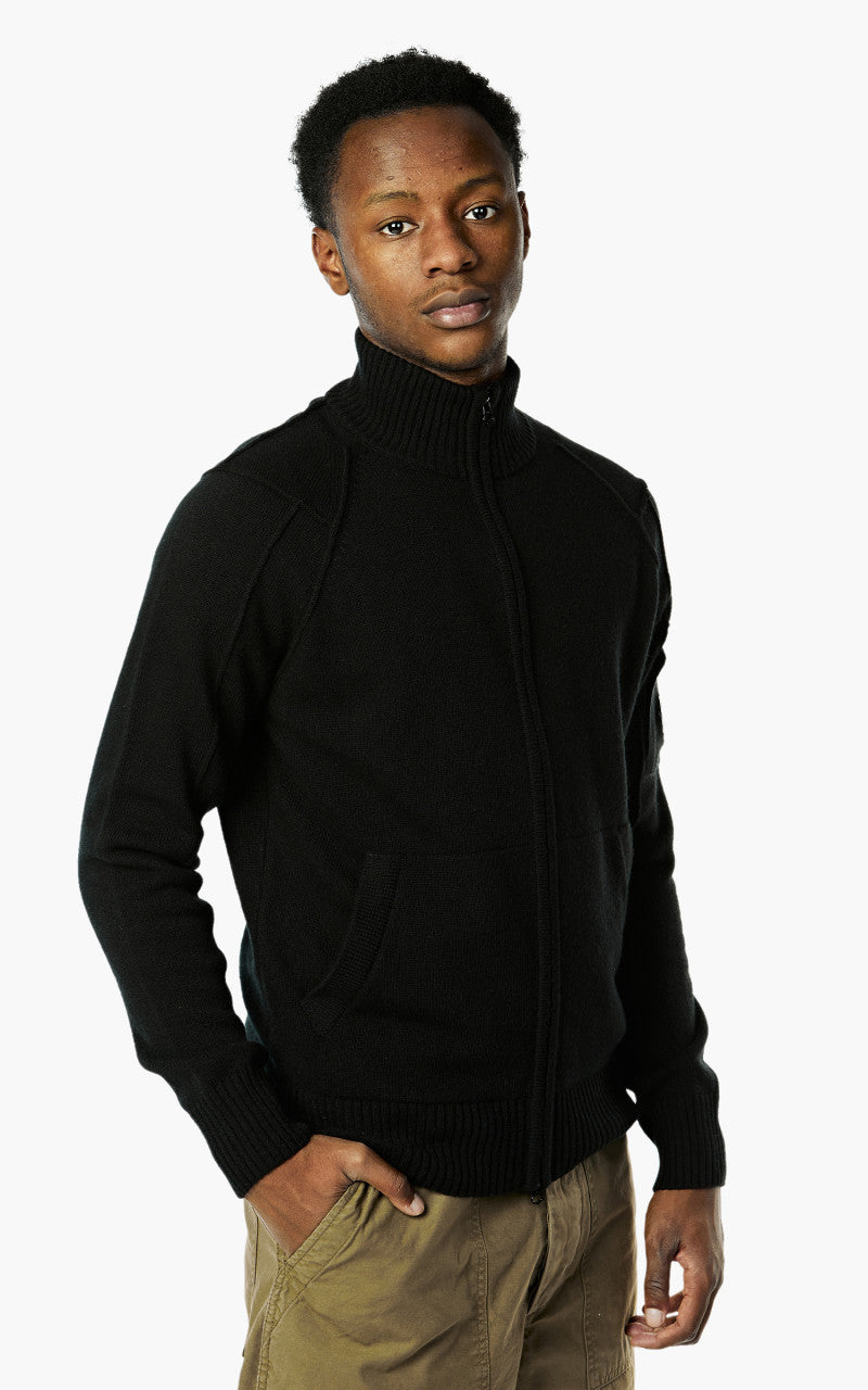 C.P. Company Lambswool Zip Jumper Black