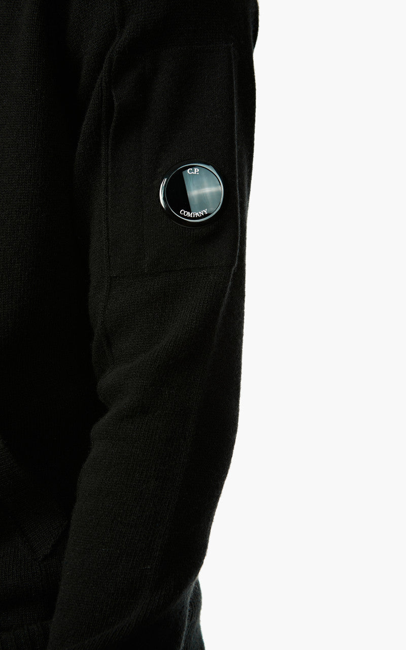 C.P. Company Lambswool Zip Jumper Black
