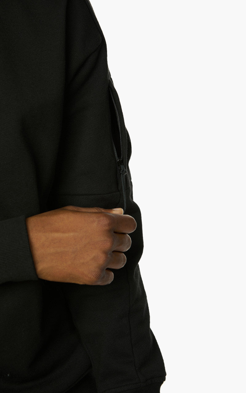 C.P. Company Diagonal Raised Fleece Half Zip Jumper Black
