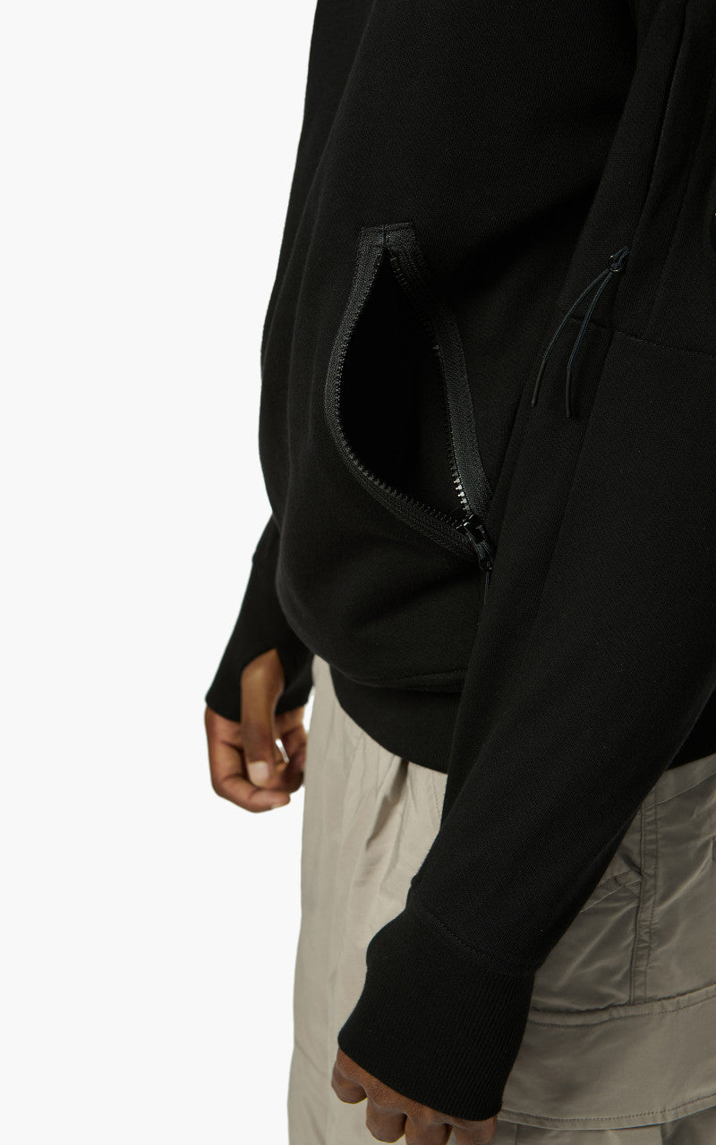 C.P. Company Diagonal Raised Fleece Half Zip Jumper Black