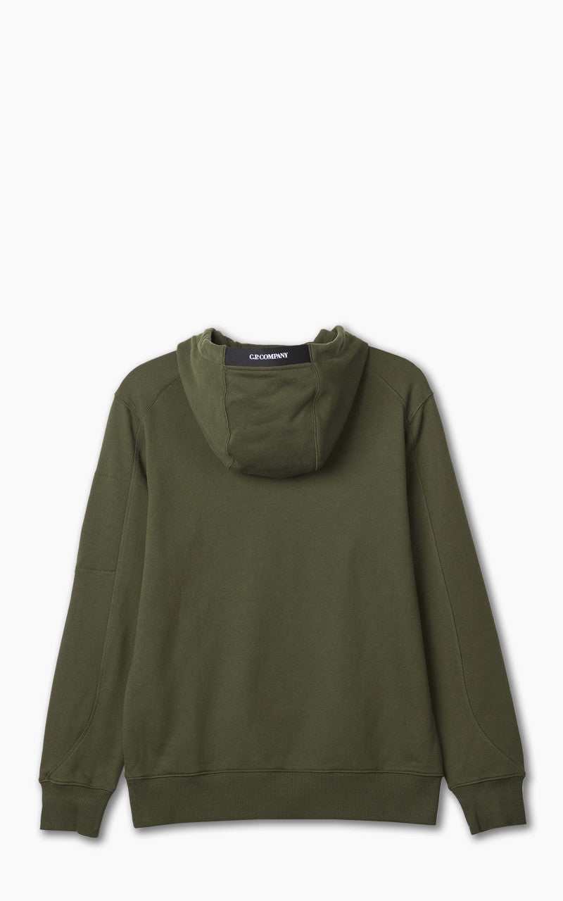 C.P. Company Diagonal Raised Fleece Hoodie Ivy Green