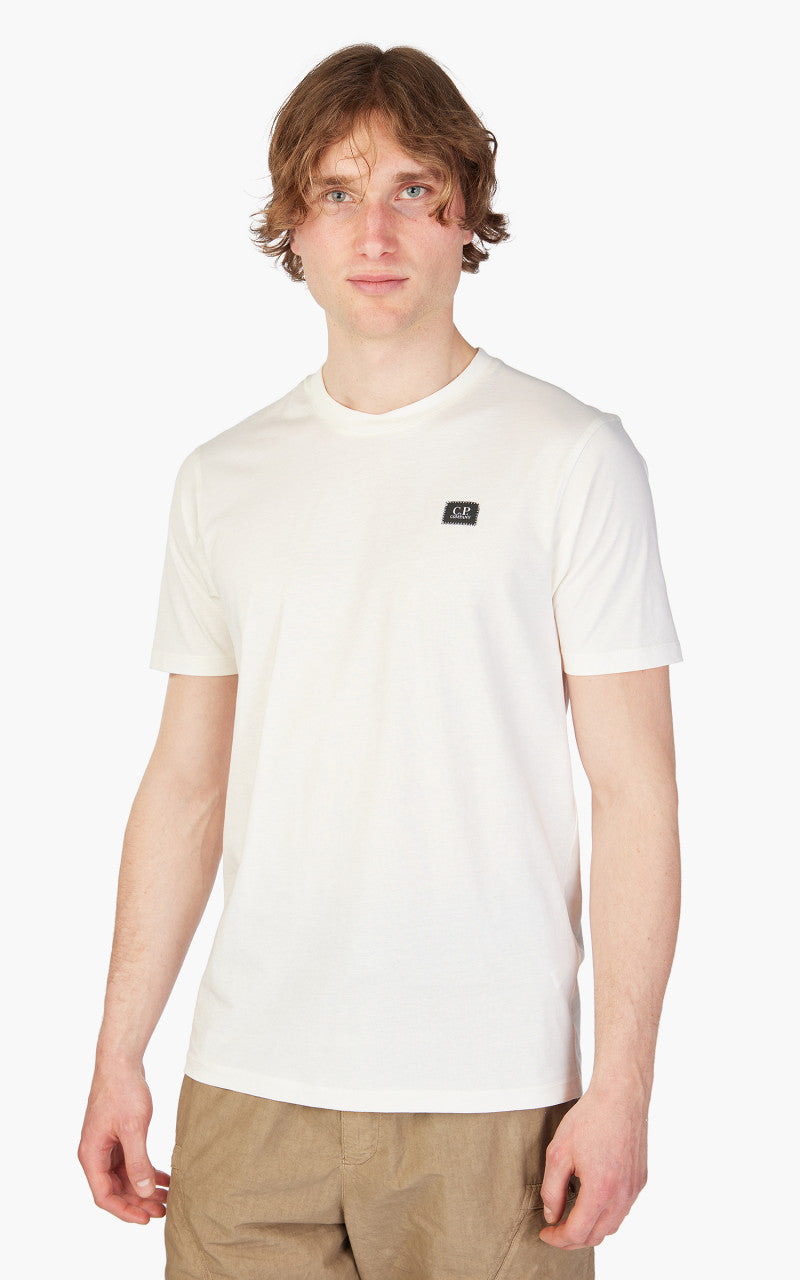 C.P. Company 30/1 Label Logo T-Shirt Gauze White