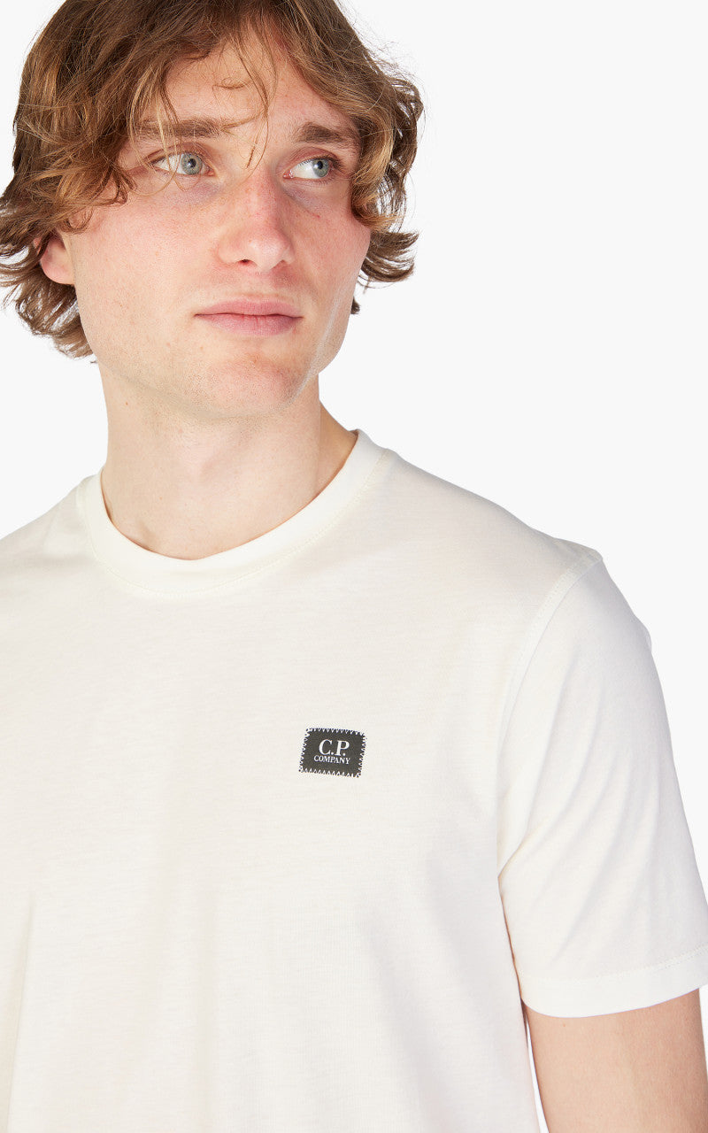 C.P. Company 30/1 Label Logo T-Shirt Gauze White
