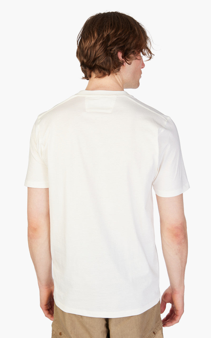 C.P. Company 30/1 Label Logo T-Shirt Gauze White