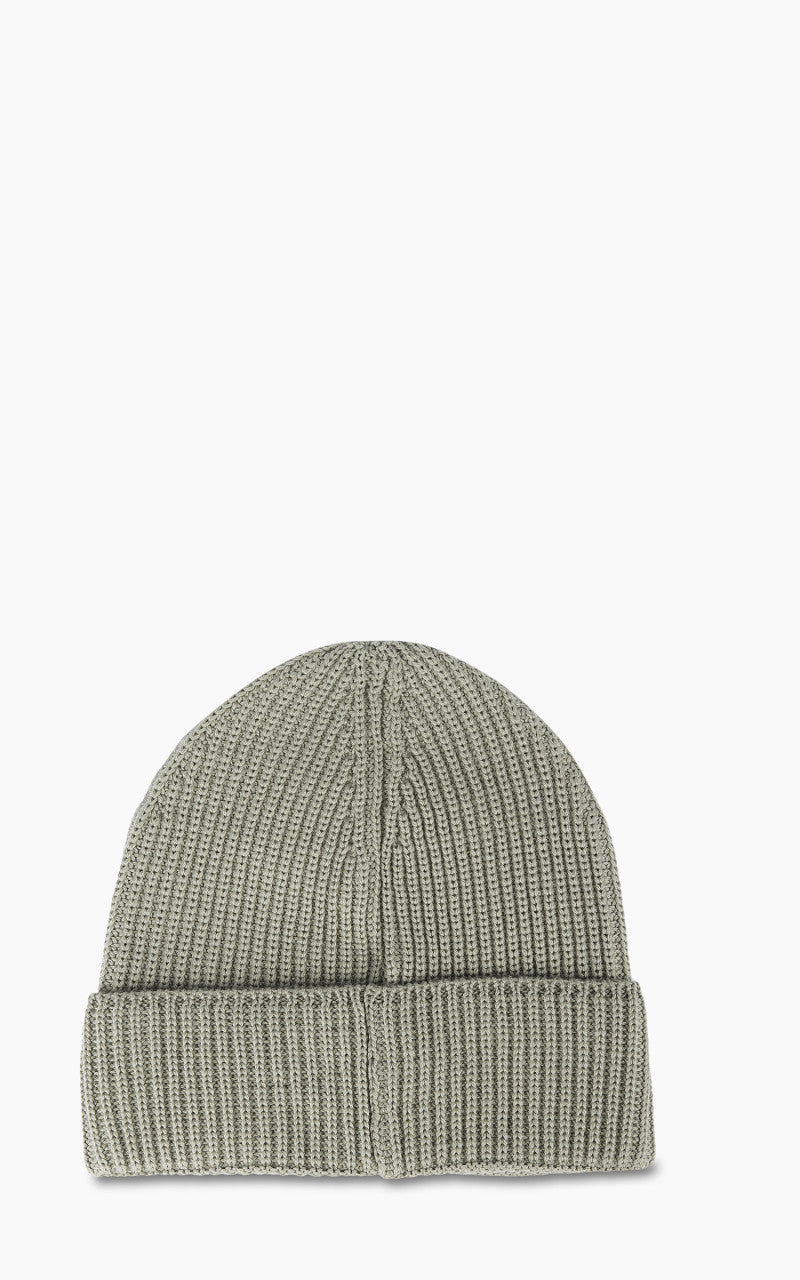 C.P. Company Metropolis Series Extrafine Merino Wool Logo Beanie Silver Sage