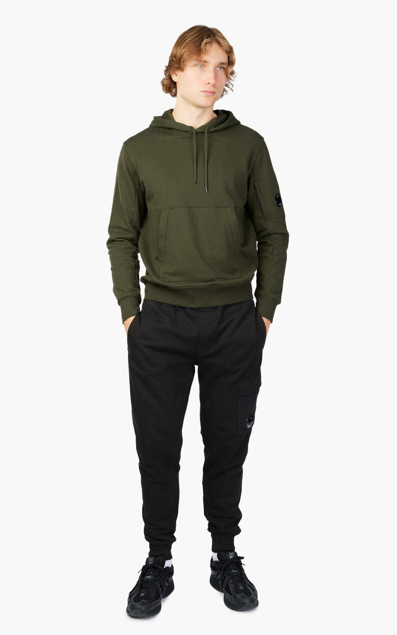 C.P. Company Diagonal Raised Fleece Hoodie Ivy Green