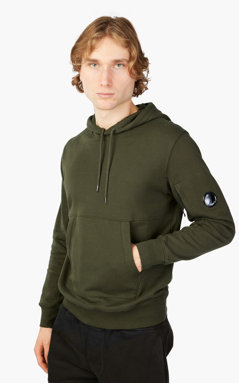 C.P. Company Diagonal Raised Fleece Hoodie Ivy Green
