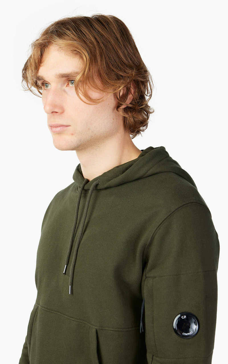 C.P. Company Diagonal Raised Fleece Hoodie Ivy Green