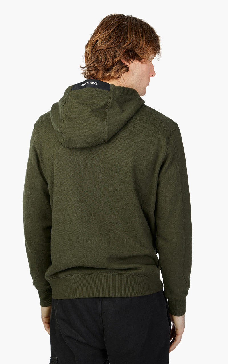 C.P. Company Diagonal Raised Fleece Hoodie Ivy Green