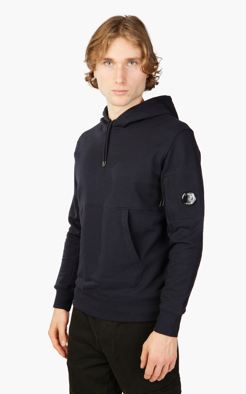 C.P. Company Diagonal Raised Fleece Hoodie Total Eclipse
