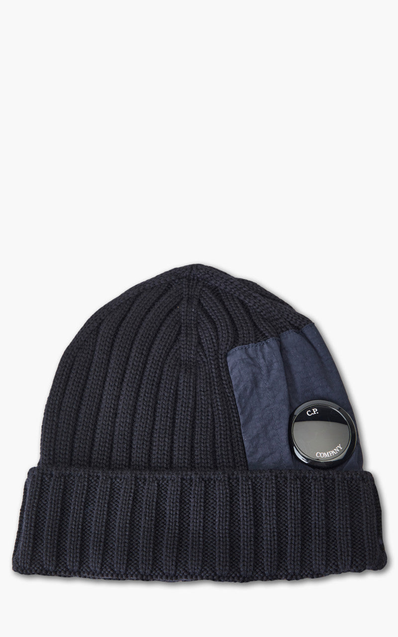 C.P. Company Knit Cap Extra Fine Merino Wool Total Eclipse