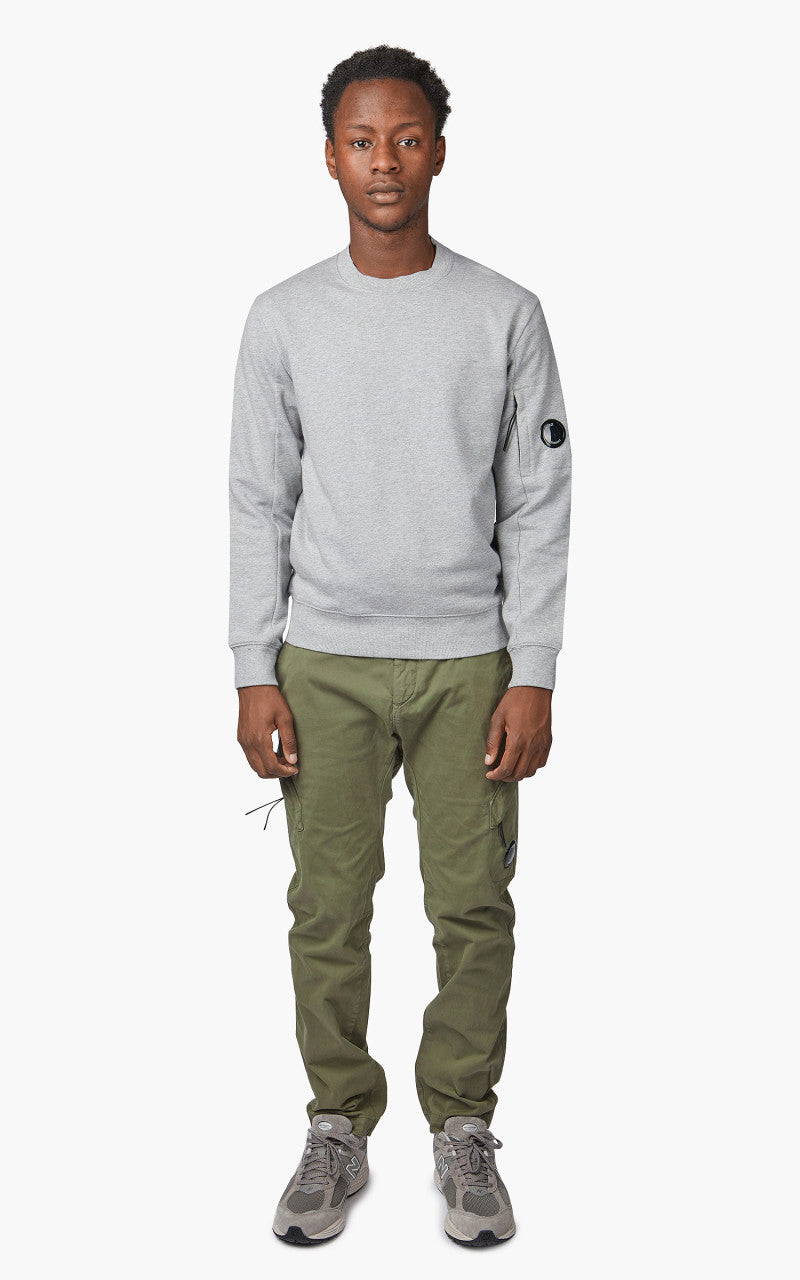 C.P. Company Diagonal Raised Fleece Jumper Grey Melange
