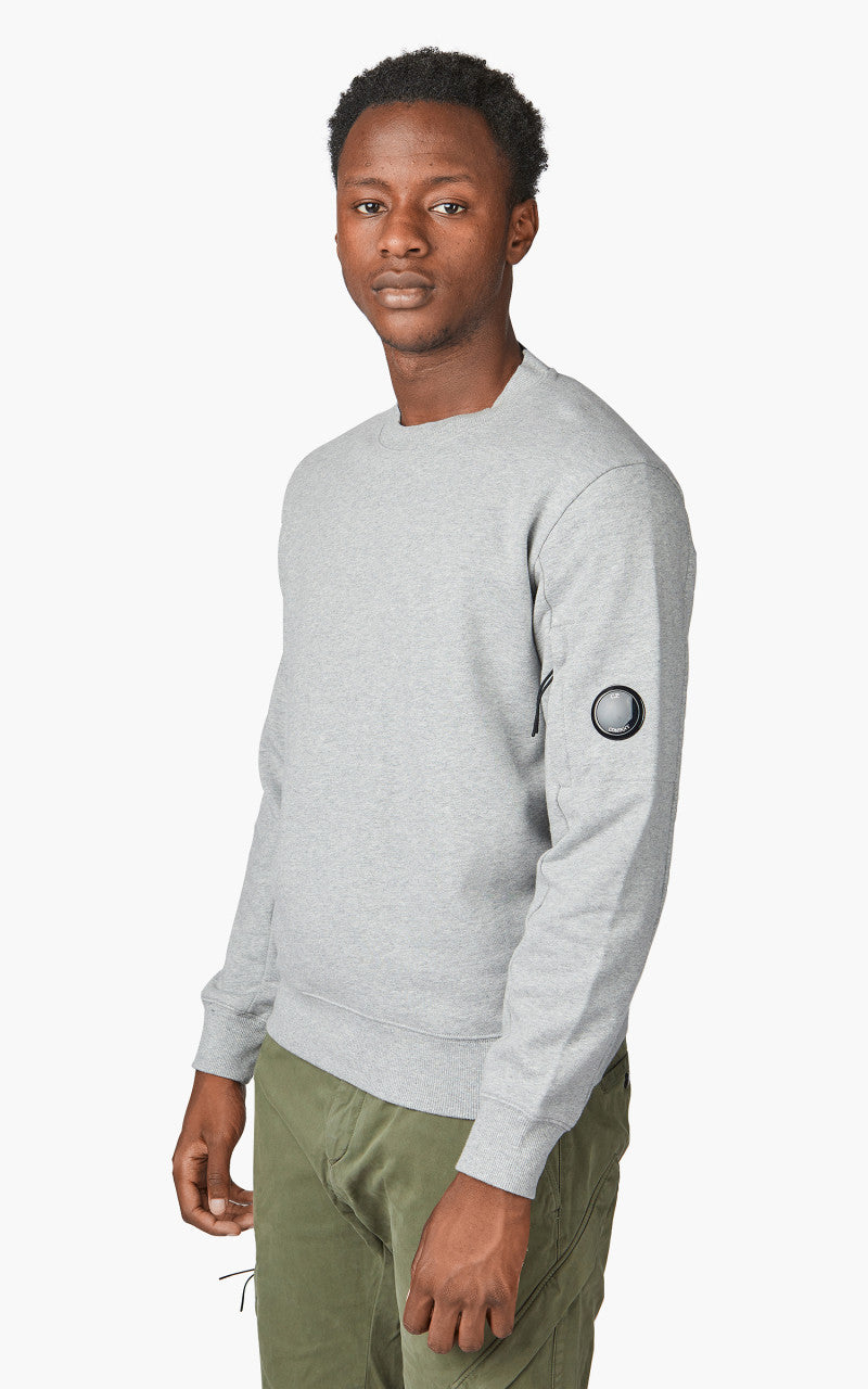 C.P. Company Diagonal Raised Fleece Jumper Grey Melange