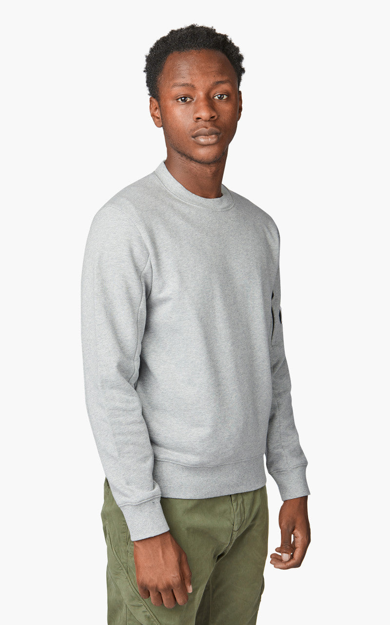 C.P. Company Diagonal Raised Fleece Jumper Grey Melange
