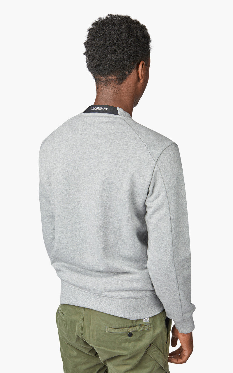 C.P. Company Diagonal Raised Fleece Jumper Grey Melange