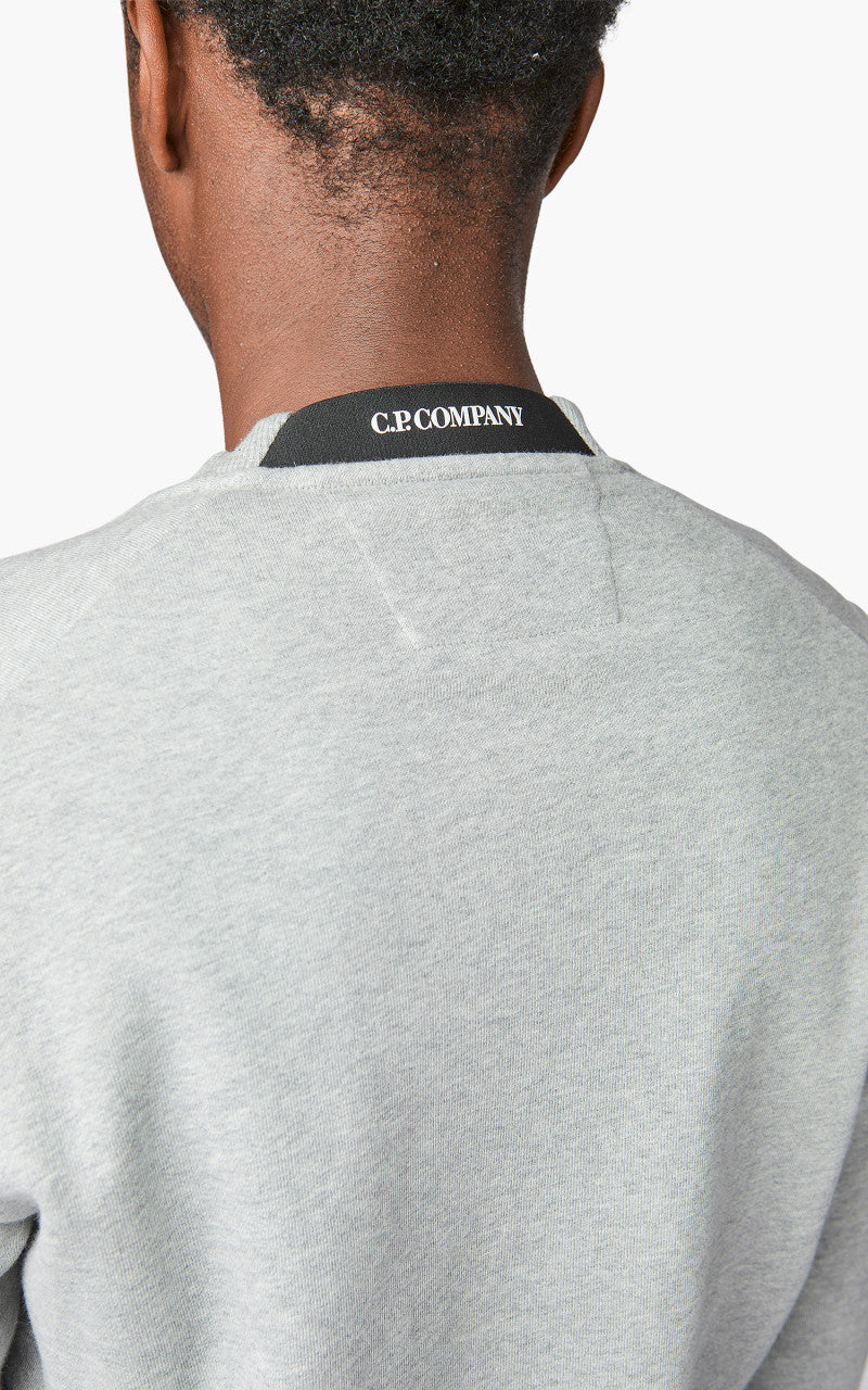 C.P. Company Diagonal Raised Fleece Jumper Grey Melange
