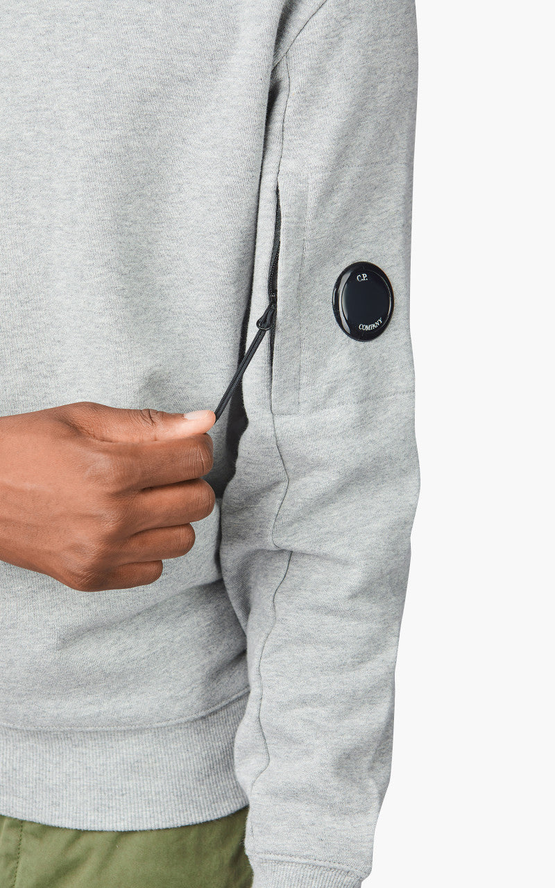 C.P. Company Diagonal Raised Fleece Jumper Grey Melange