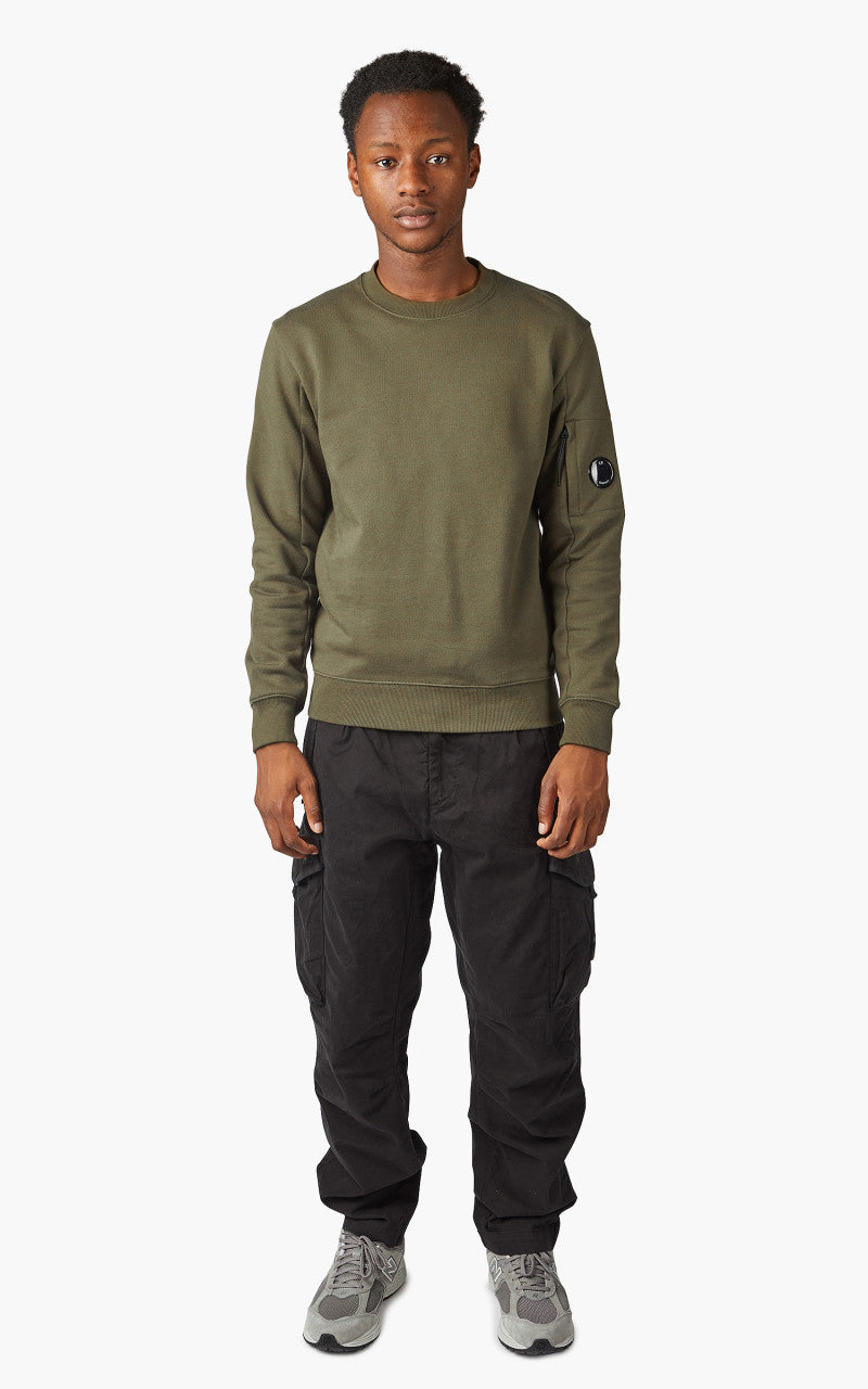 C.P. Company Diagonal Raised Fleece Jumper Ivy Green