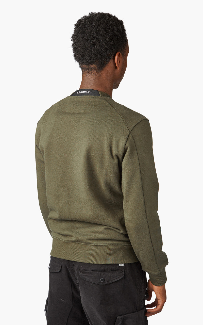C.P. Company Diagonal Raised Fleece Jumper Ivy Green
