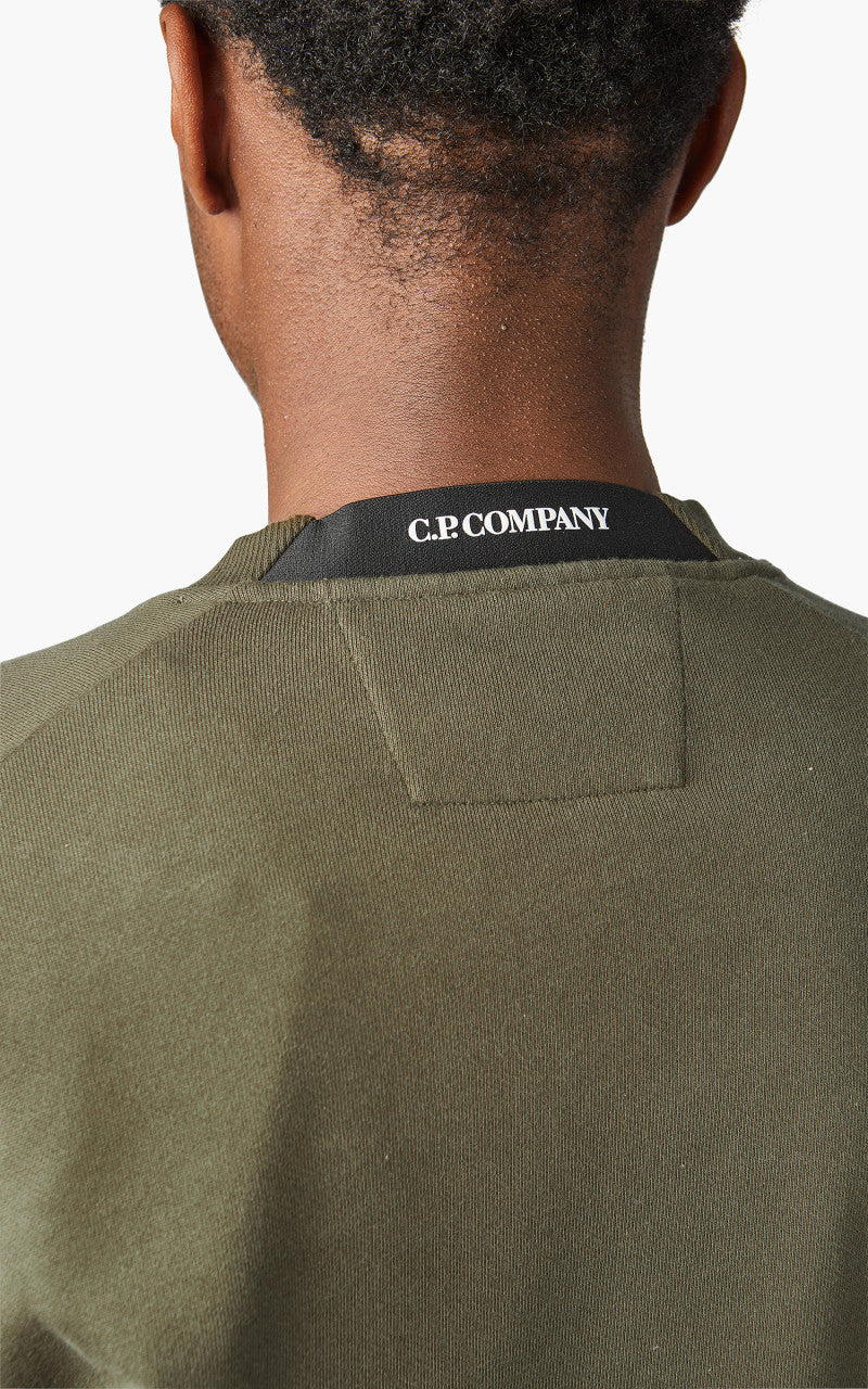 C.P. Company Diagonal Raised Fleece Jumper Ivy Green