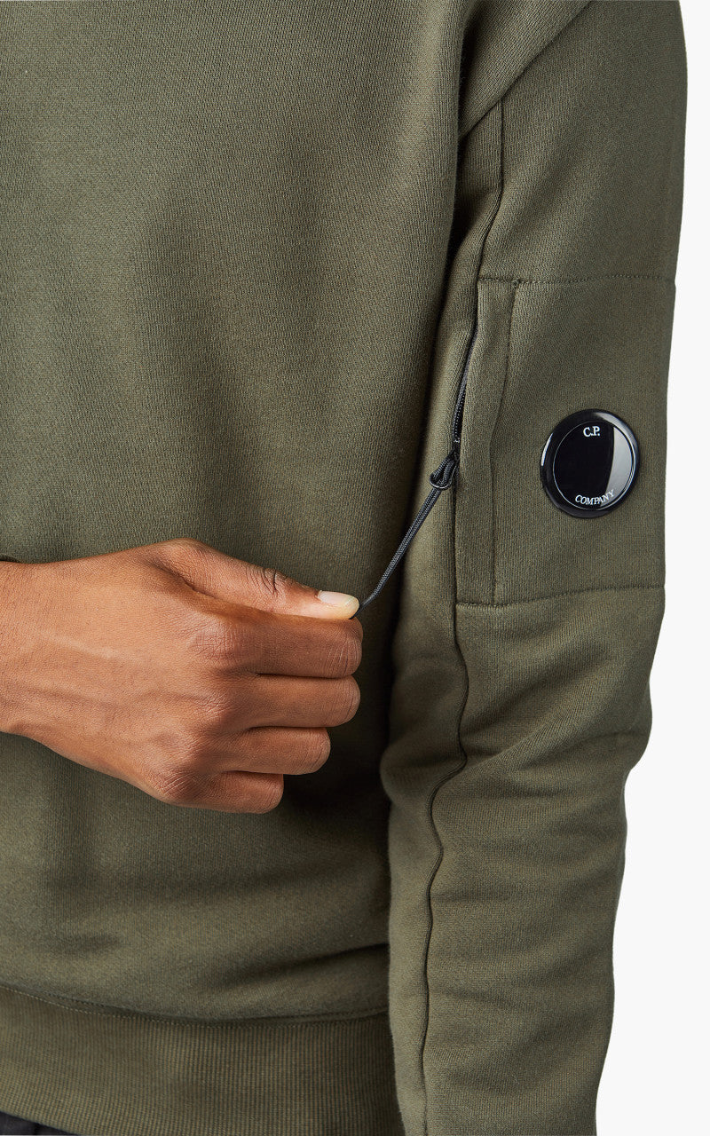 C.P. Company Diagonal Raised Fleece Jumper Ivy Green