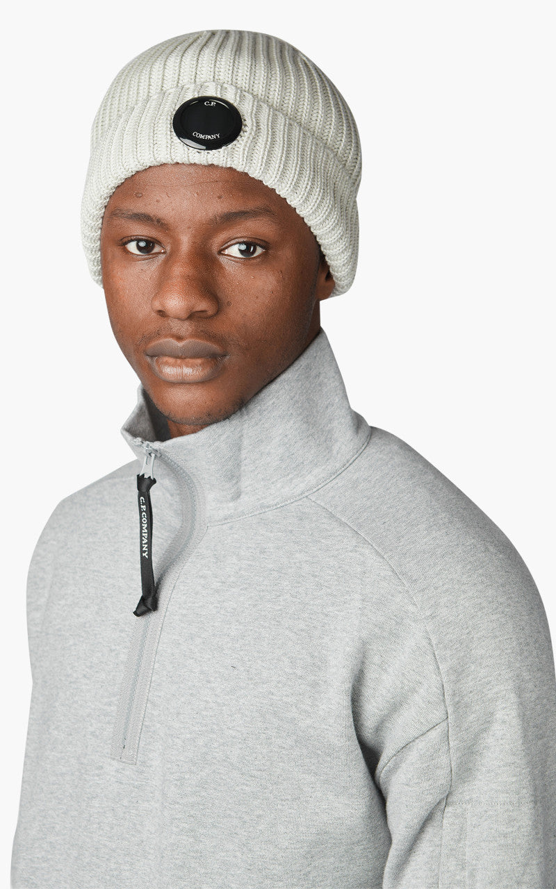 C.P. Company Extra Fine Merino Wool Beanie Pelican
