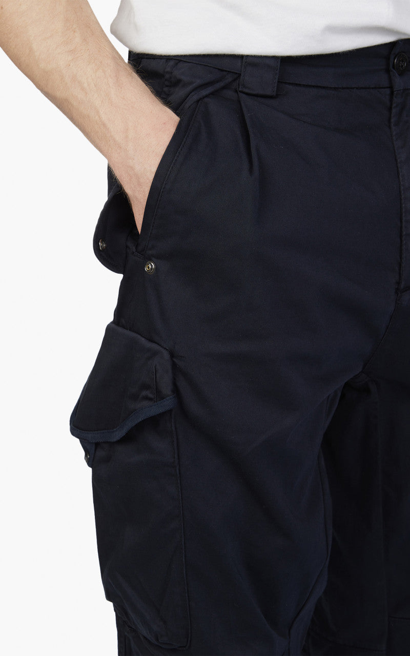 C.P. Company Stretch Sateen Loose Fit Cargo Pants Total Eclipse