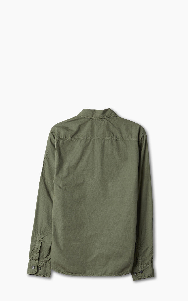 C.P. Company Cotton Rip-Stop Anorak Shirt Bronze Green
