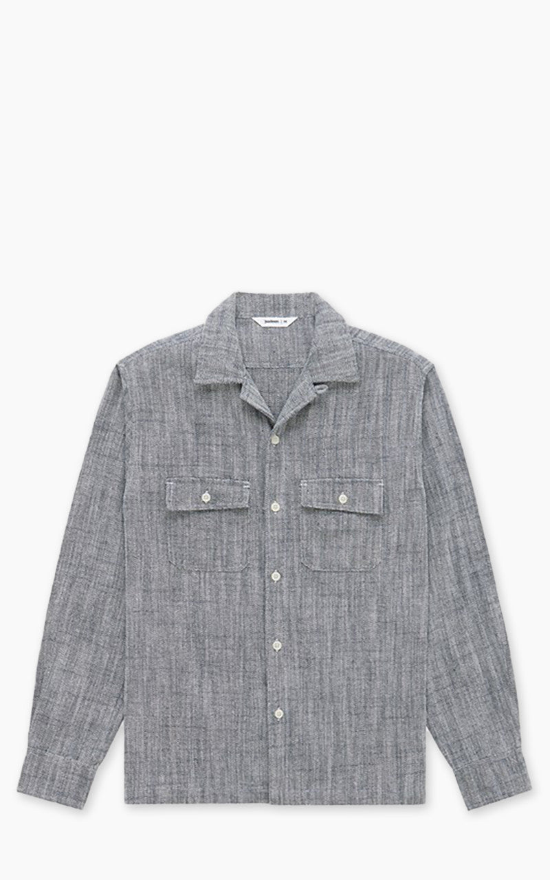 3sixteen Camp Shirt HBT Cotton/Linen Black