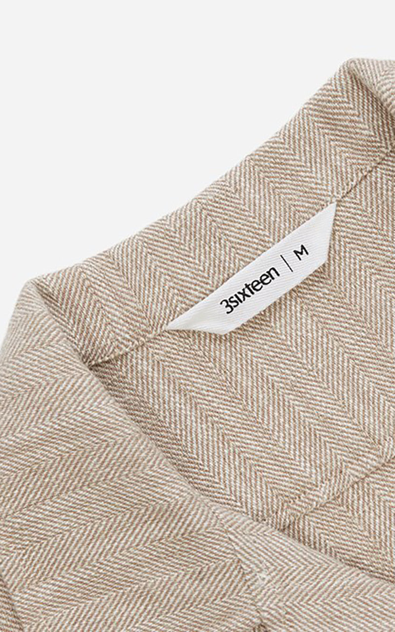 3sixteen Camp Shirt HBT Cotton/Linen Ecru