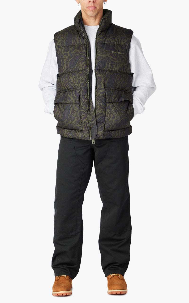 Carhartt WIP Springfield Vest Paisley Print Plant/Black