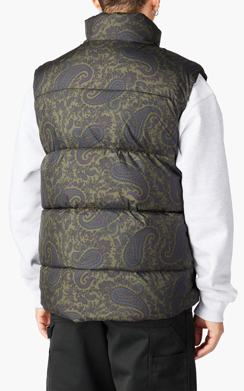 Carhartt WIP Springfield Vest Paisley Print Plant/Black