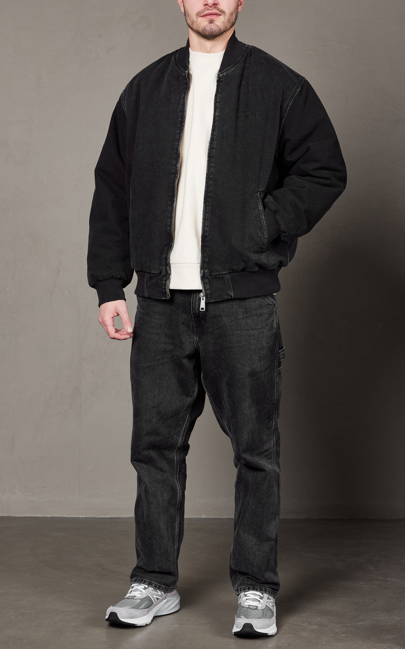 Carhartt WIP Paxon Bomber Maitland Denim Black/Black Stone Washed