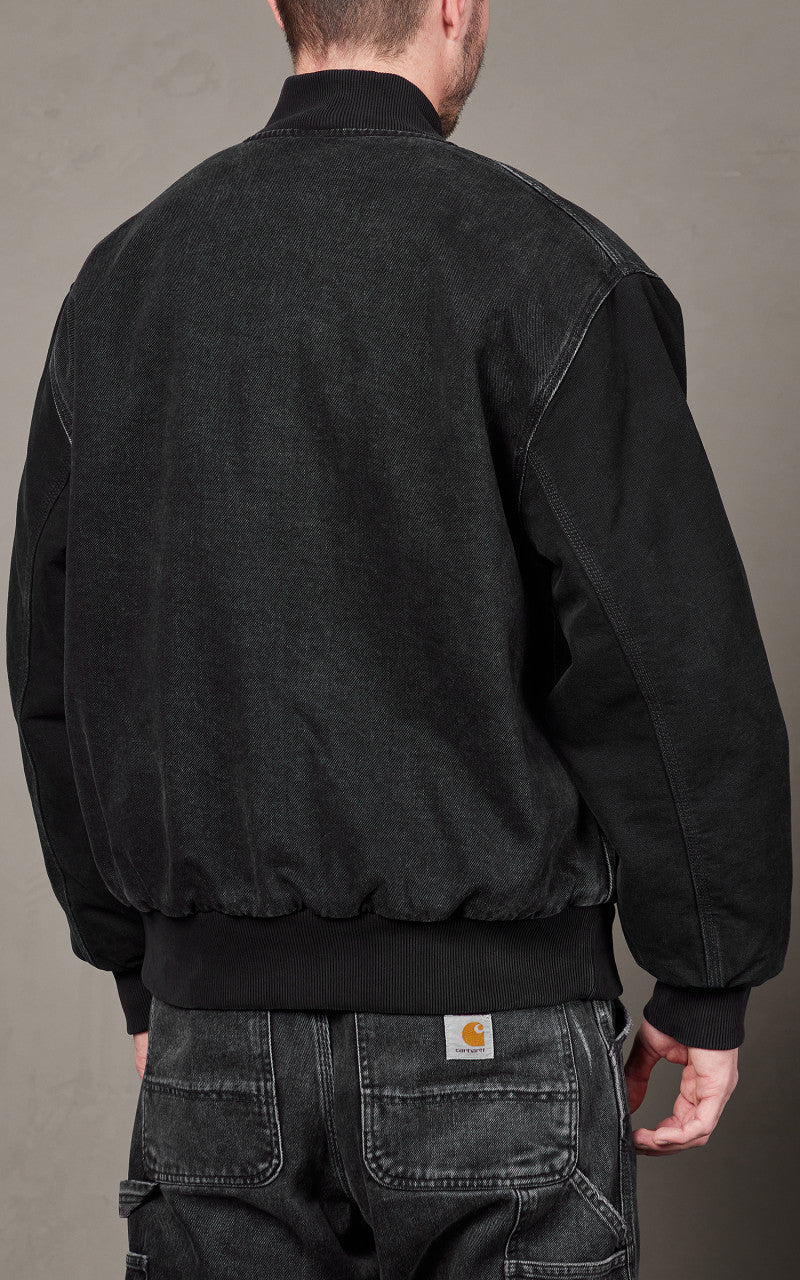Carhartt WIP Paxon Bomber Maitland Denim Black/Black Stone Washed