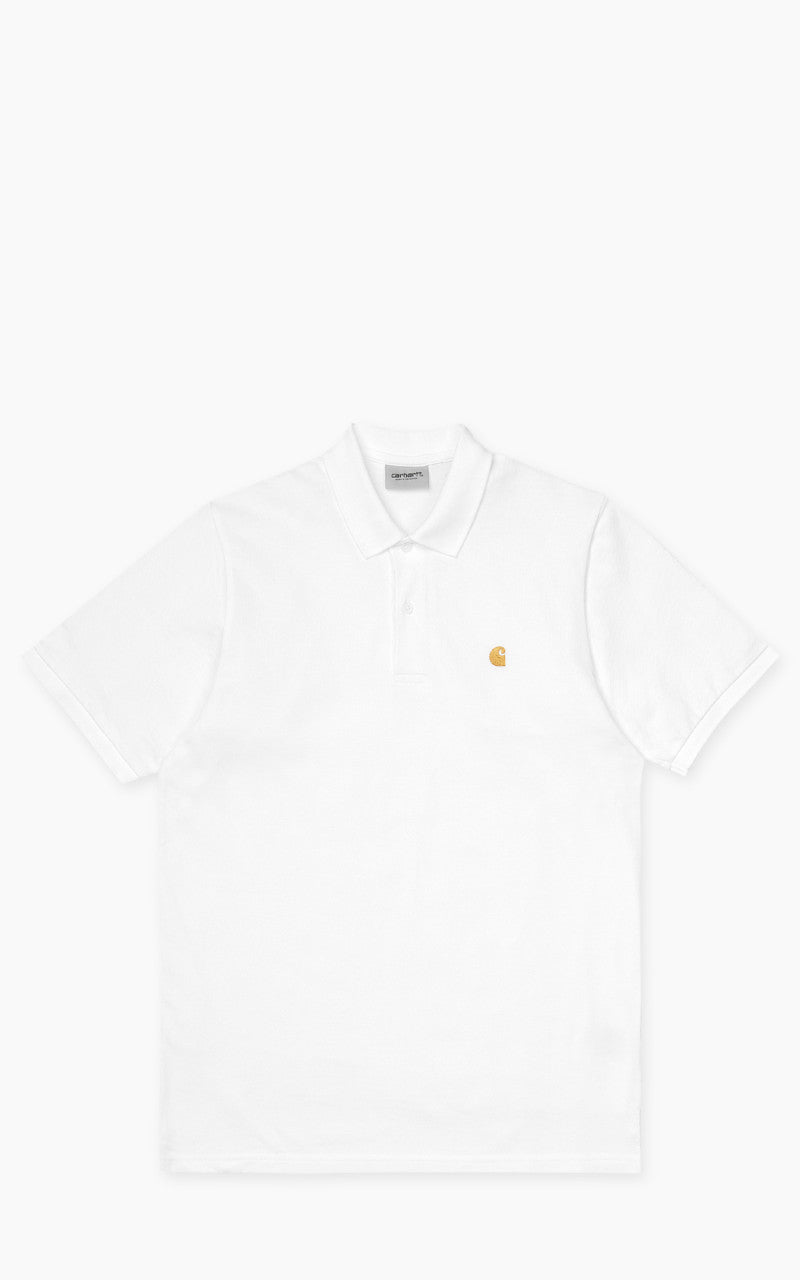 Carhartt WIP S/S Chase Pique Polo White/Gold