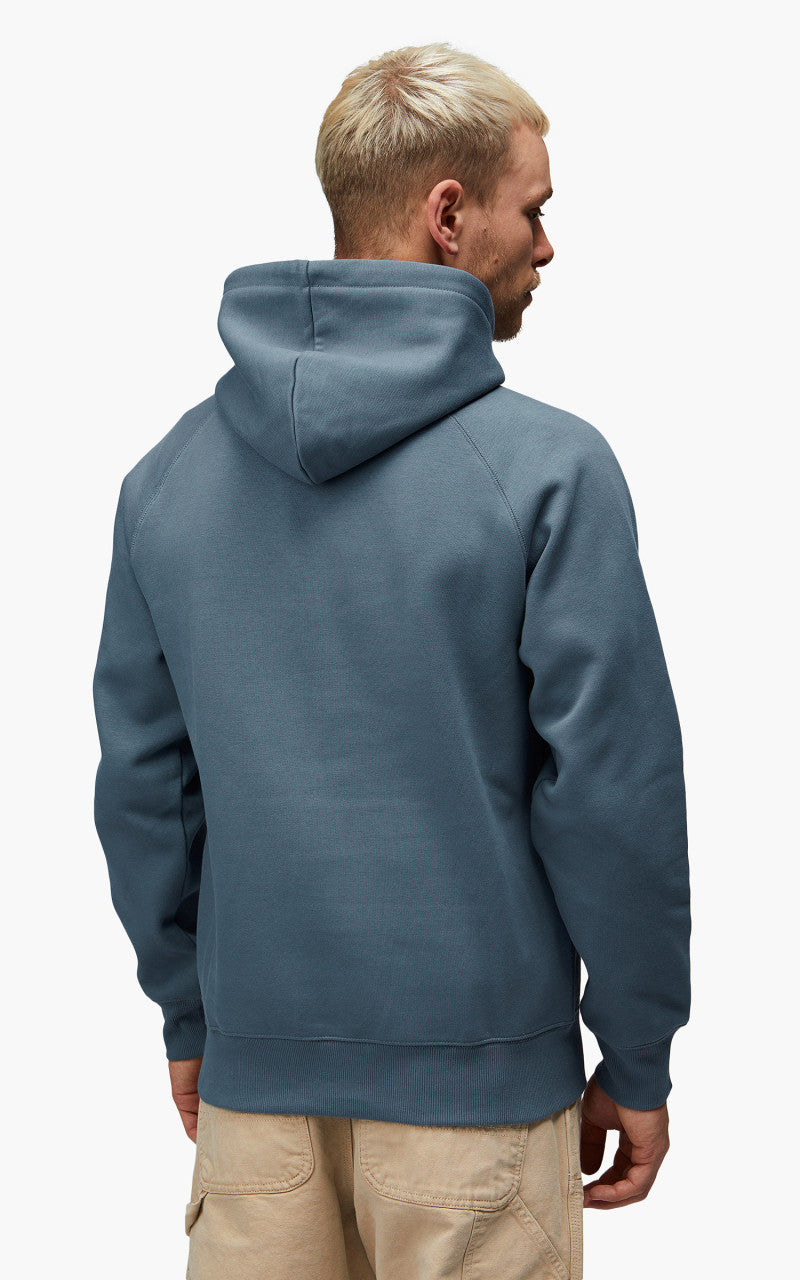Carhartt WIP Hooded Chase Sweatshirt Storm Blue/Gold